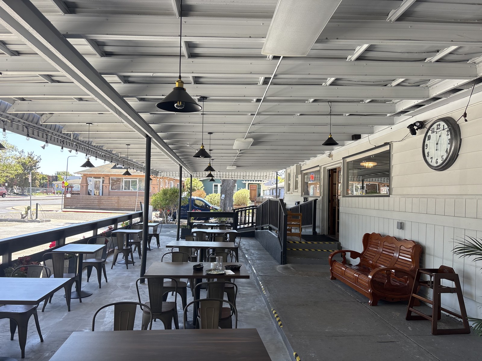 The patio on Sacramento Street